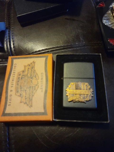 Zippo Lighter - Harley Davidson Made In The USA - Eagle - Brass Emblem - Rare