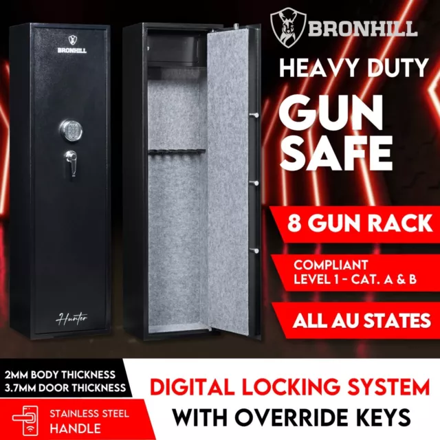 8 Rifle Gunsafe 45kg Heavy Duty Firearm Digital Storage LOCAL PICKUP VIC CAT A+B