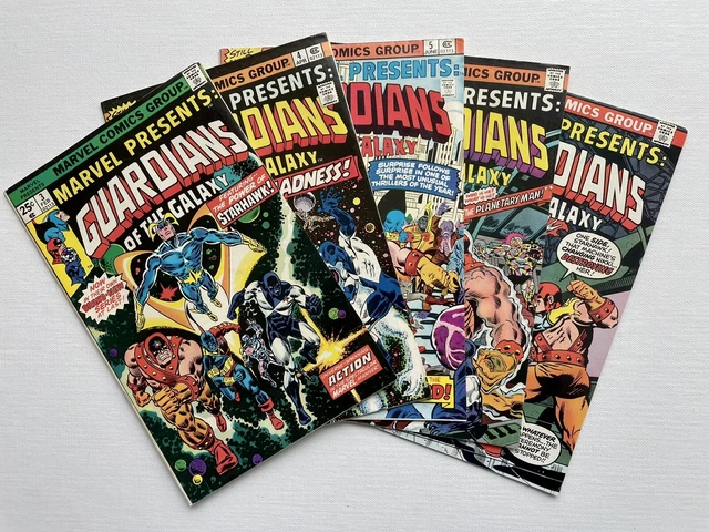 Marvel Presents Lot of 5, #3-7, Marvel,  1976, 1st solo Guardians OT Galaxy!