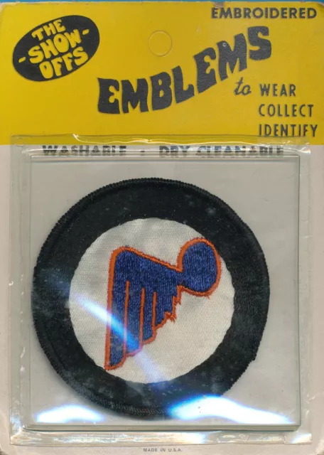 Nhl Vintage 1974 St Louis Blues Team Logo 3" Puck Emblem Cloth Embroidered Tphlc