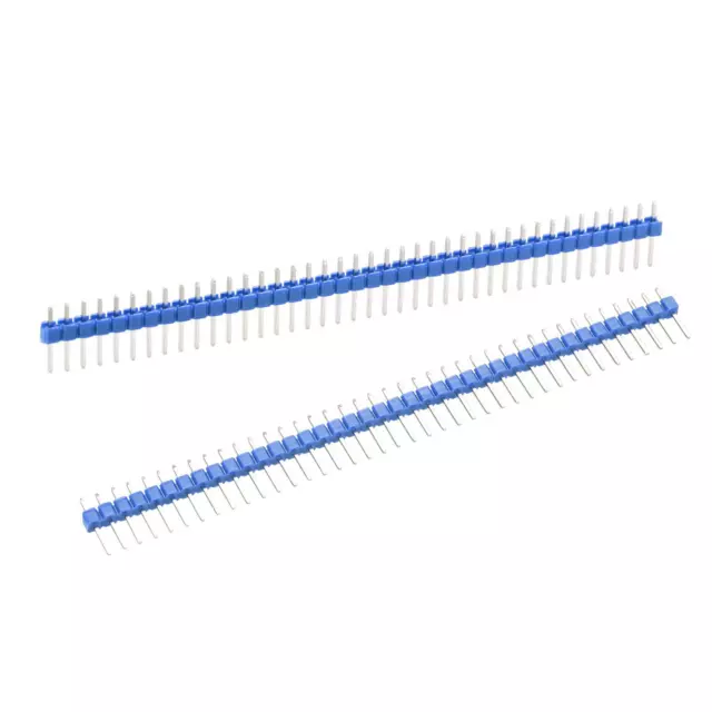 10pcs Male Pin Header,40 Pin 2.54mm Straight Single Row PCB Pin Strip,Blue
