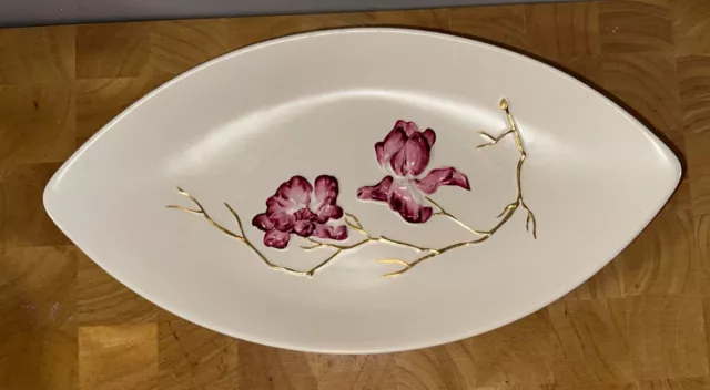 Vintage Collectable Carlton Ware Orchid Design Oval Plate 2