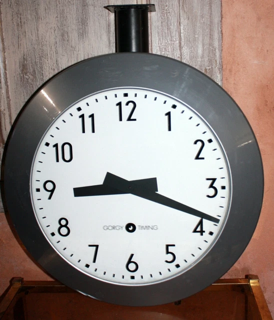 Grande pendule horloge Gorgy Timing Handi aéroport 60cm analogique 12/24V *