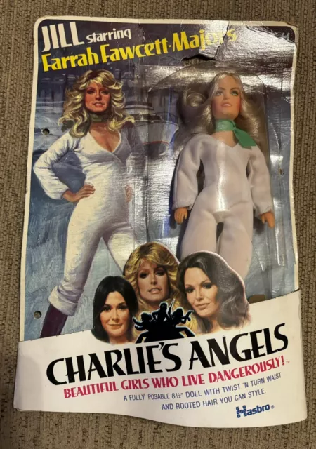 Charlies Angels Jill Doll 1977 Hasbro Farrah Fawcett Twist Turn Waist Root Hair