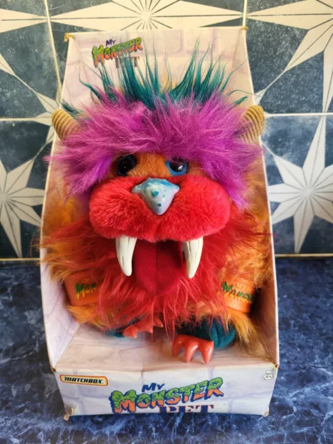 RARE VINTAGE MATCHBOX My Pet Monster Gwonk Plush Hand Puppet Amtoy ...