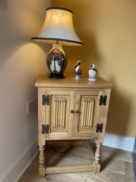 Old Charm Oak Pedestal Cabinet Crafted By Wood Bros