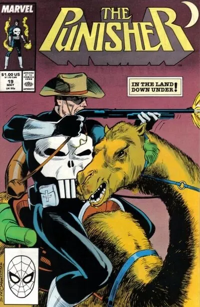 PUNISHER (Vol. 2) #19 F/VF, Direct Marvel Comics 1989 Stock Image