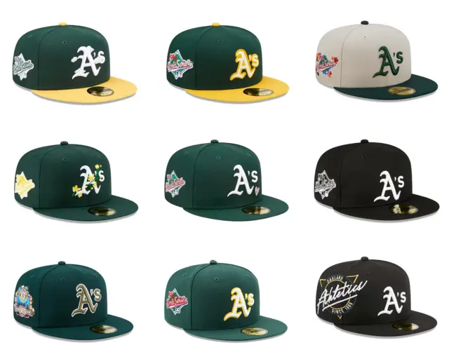 New Oakland Athletics New Era MLB Baseball Cap 59FIFTY 5950 Unisex