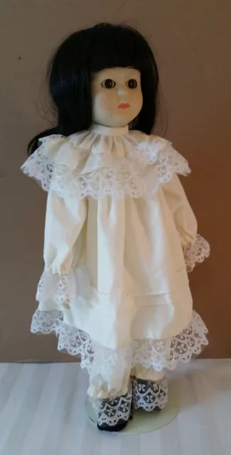 Vintage Bisque Porcelain 16" Asian "Ling Ling" doll with soft body