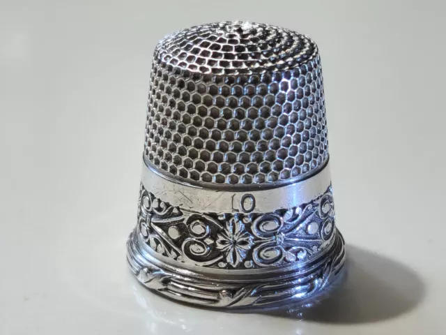 Antique Ketchum &McDougall Sterling Silver Thimble size 10 c1912