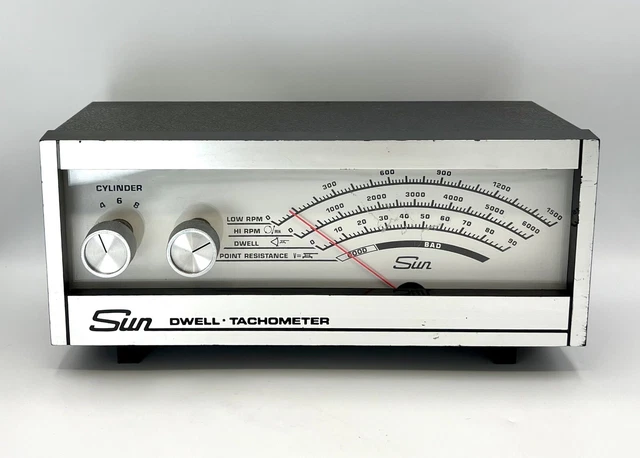Vintage Sun Dwell Tachometer # 7601 Tune-Up Automotive Engine Tester Untested