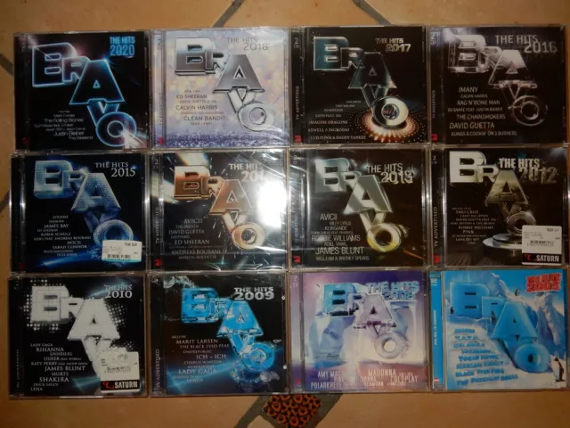 CD Sammlung 12 Doppel CDs - BRAVO THE HITS 2020 - 2005 - Wie neu Siehe Liste