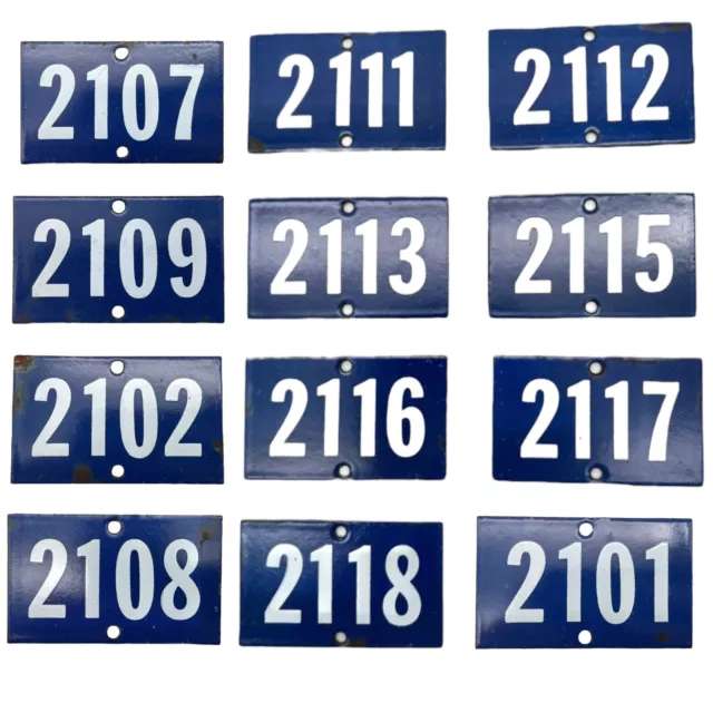 Vintage French Enamel House Number, Choose from 2001-2299,  Gatepost Numbers