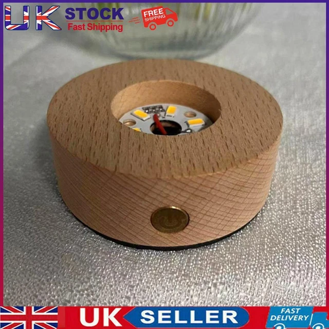 Wood Light Base LED Display Stand Fo Acylic Cystal At