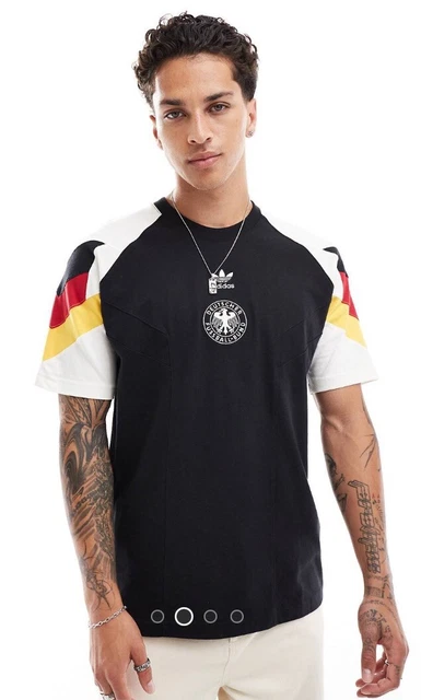 T-Shirt Uomo Germania Calcio Stile Retro In Cotone Organico - Jonny Cotton