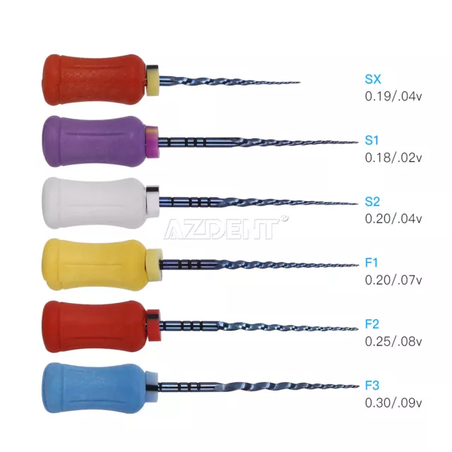 Dental Endodontic Hand Use Heat Activated Niti Super Files 25mm SX-F3 6pcs/kit