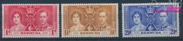 Briefmarken Bermuda-Inseln 1937 Mi 98-100 Jahrgang 1937 komplett postfris (10364