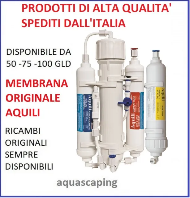 RONPSFV AQUILI - osmosi con filtro NO3 PO4 SiO2 e Valvola Lavaggio - 50 GLD