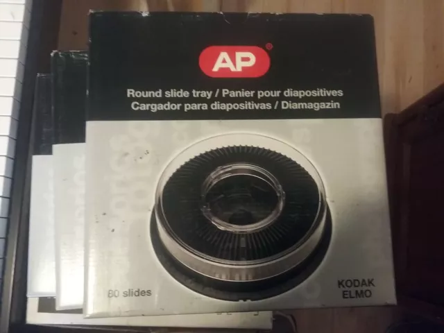 AP Round Slide Tray Magazine Kodak / Elmo 80 Photographic Slides (NEW) (4PIECES)