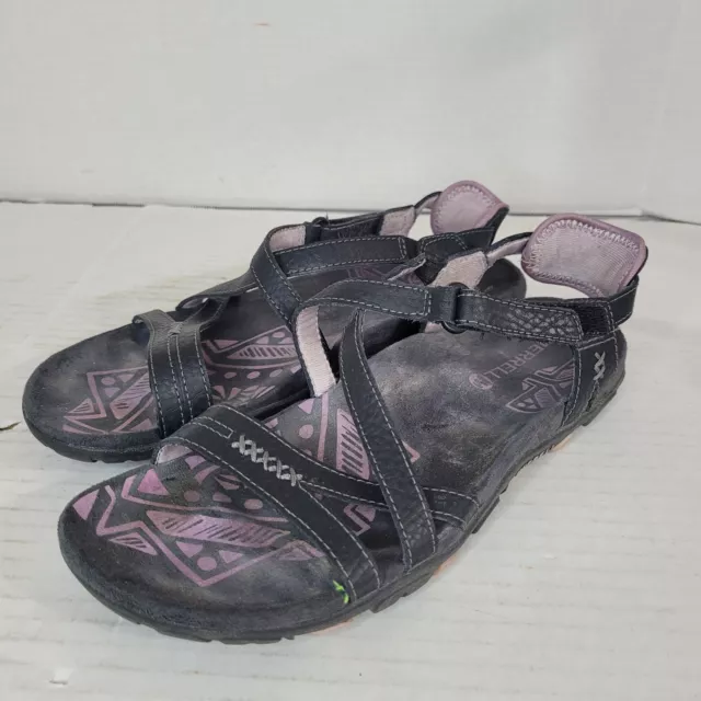 MERRELL SANDSPUR ROSE Ltr J289635C Womens Black Lilac Strappy