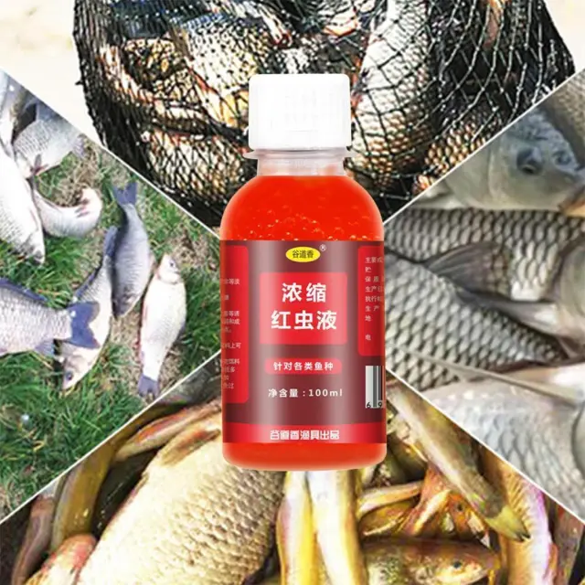 100ml Strong Fish Attractant Concentrated Red Worm Liquid Additive. Fish NEW