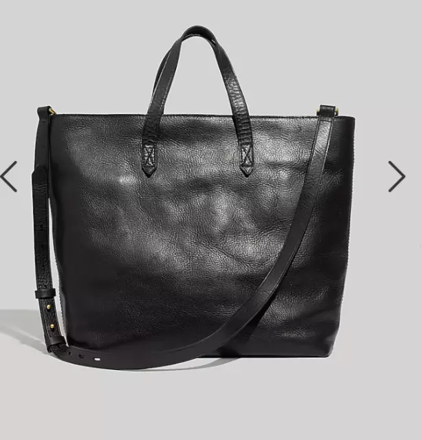 Madewell $198 Zip-Top Transport Tote Black H2584 D