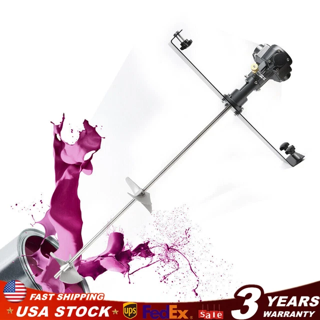 1/2 HP PNEUMATIC Barrel Mixer For 50 Gallon Tank Paint Coating Agitator