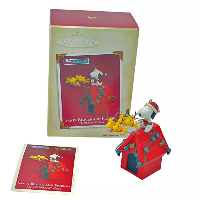 Hallmark Keepsake Ornaments Santa Beagle And Friends 2005 Collectible In Box