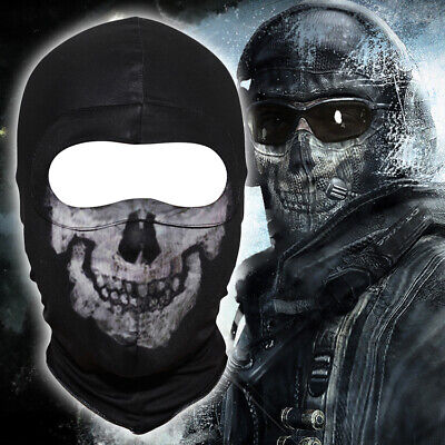 Cosplay COD Ghost Fabric Face Mask Helmet Outdoor Prop Wear Airsoft Balaclava