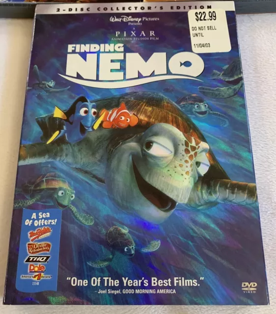 PIXAR FINDING NEMO DVD Movie 2 Disc Collectors Edition - Disk Are MINT ...