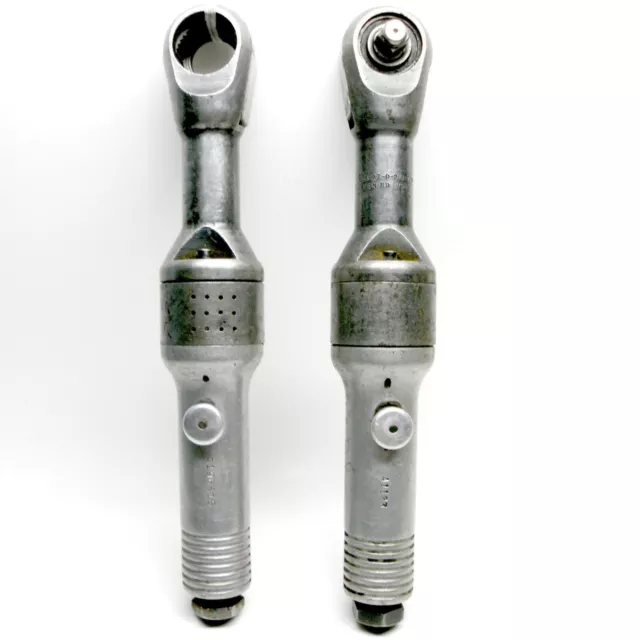 2 Vintage Chicago Pnematic Cp-728 3/8" Air Speed Ratchets For Parts Or Repair