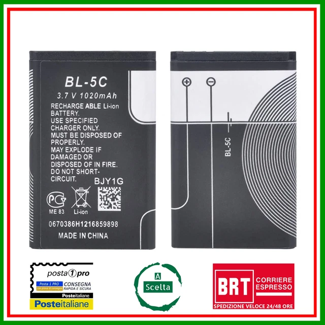 Batteria Li-ion BL-4C 3.7V 800mAh Per Brondi Amico - Ricaricabile, Compatibile Con Vari Modelli - Foto 3
