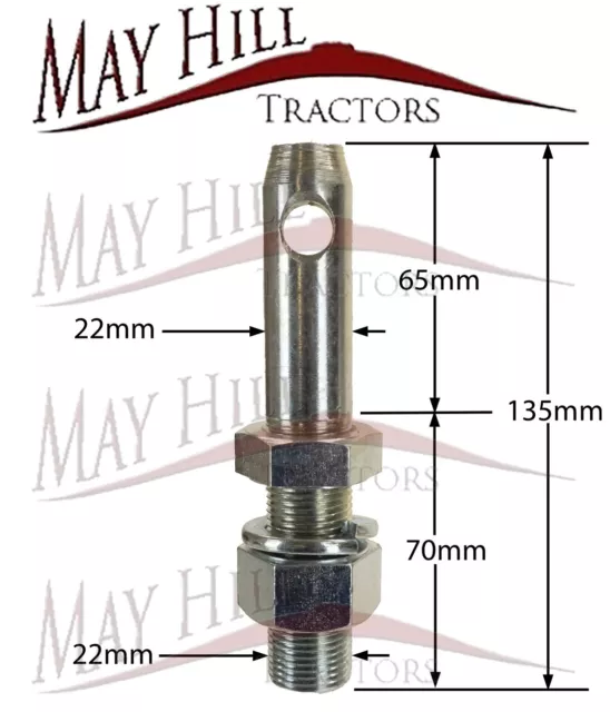 Tractor Lower Link Implement Mounting Pin Cat 1 Adjustable