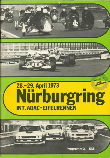 Int.ADAC Eifelrennen Nürburgring 1973 Programmheft