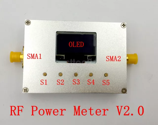 New 0.1~10GHz RF Power Meter -60～0dBm 10000MHz Digital Radio W/ Al Case &Battery