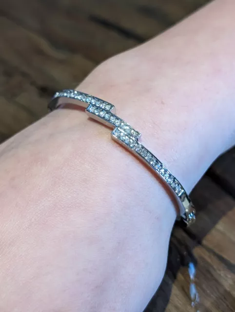 SWAROVSKI ELEMENTS TRIPLE Crystal Row Bracelet Bangle Marcus Emporium RRP 40 14.99 PicClick UK