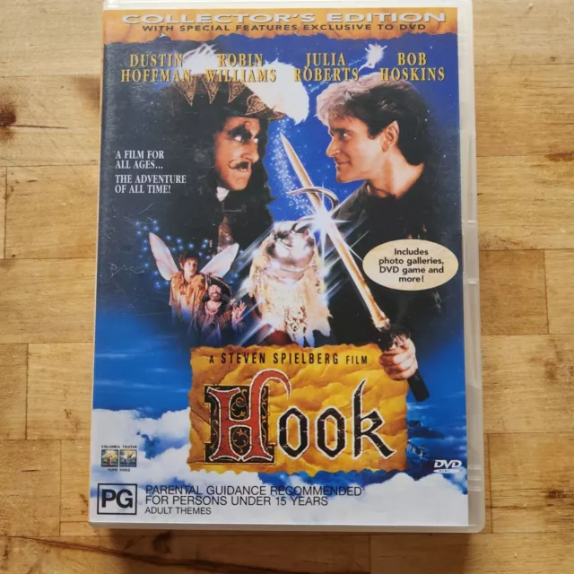 HOOK COLLECTORS EDITION(DVD, 1991) Robin Williams Dustin Hoffman Region 4  $4.95 - PicClick AU