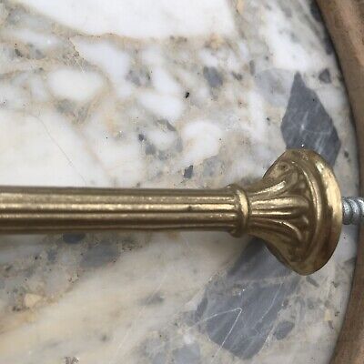 Vintage French Antique Brass Drapery Curtain Holdback Towel Hook Victorian 6” 2