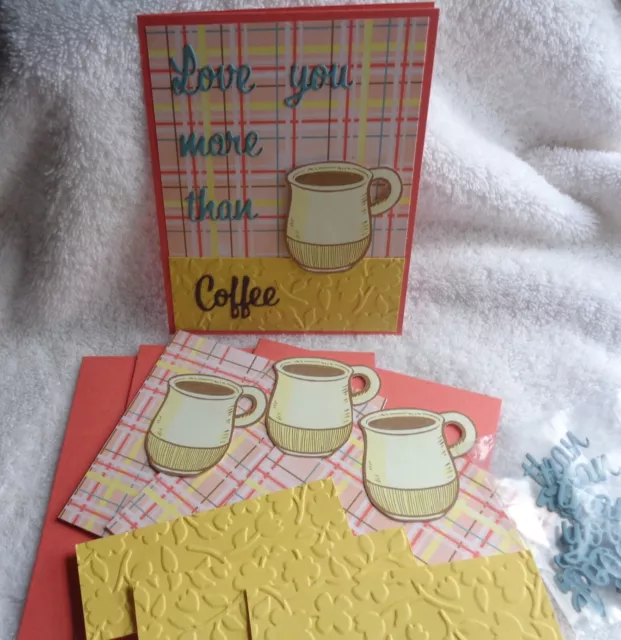 Stampin Up! Card Kit COFFEE Theme LOVE YOU MORE THAN COFFEE A Little Latte Mug 2