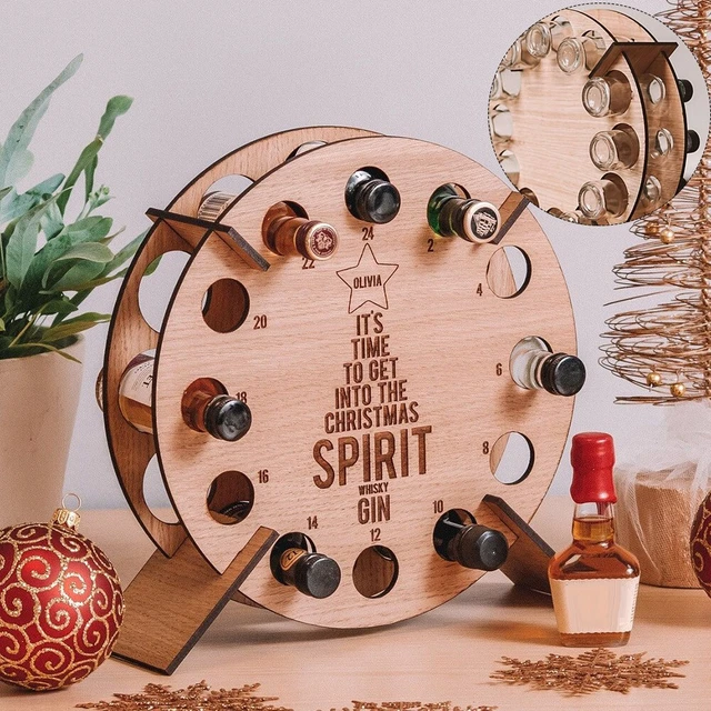 CHRISTMAS ADVENT CALENDAR Wine Holder for 2025 Countdown Calendar Wine