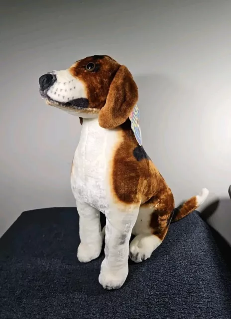 MELISSA DOUG 19 Beagle Dog Puppy Plush 4852 Realistic Brown White Stuffed 39.99 PicClick