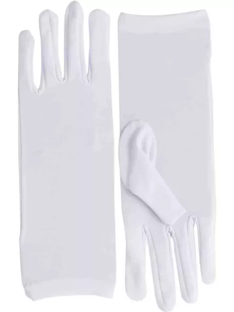 Adult White Maid Butler Magic Costume Formal Dress Gloves