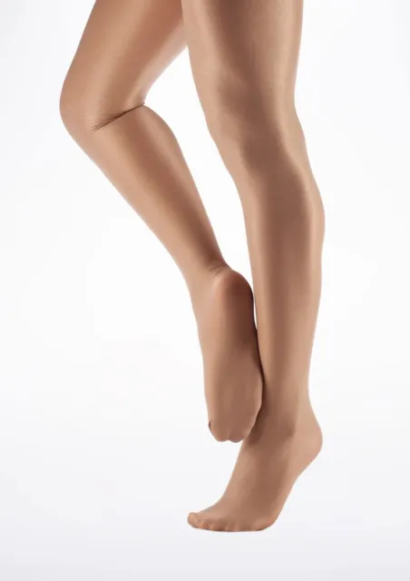 Light Toast footed shimmer ballet dance tights - Silky / Capezio / Mondor / Sans