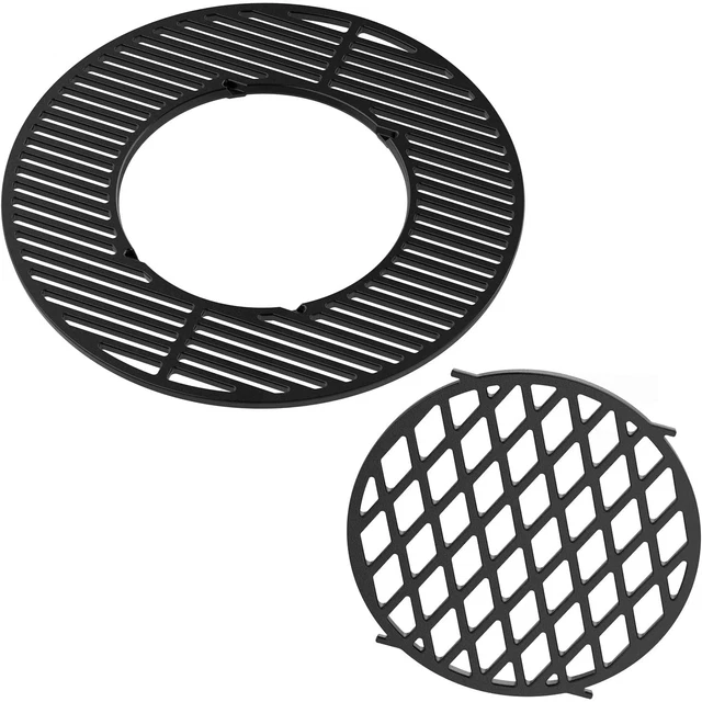 Round Cooking Grate With Hole Cover For Weber 22" Inch Kettle Charcoal Grills