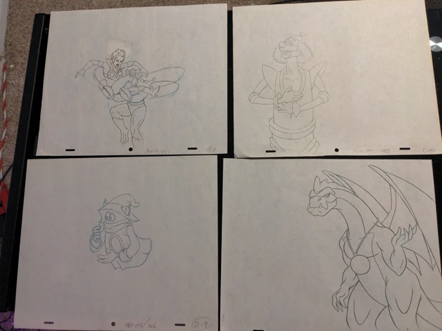 VINTAGE HE-MAN ANIMATION CELS ART FILMATION she-ra 80'S production art motu HM1