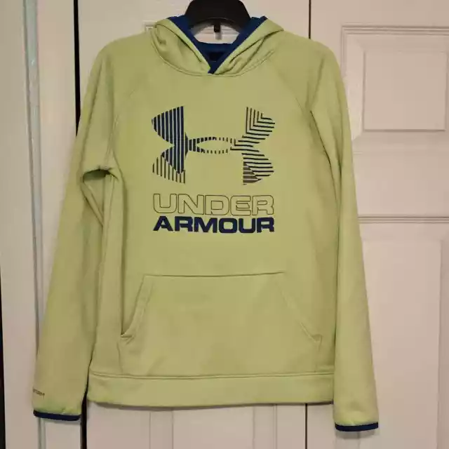 Under Armour boys hoodie sz L green blue