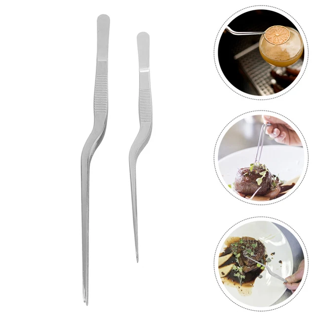 2 Pcs Küchenzubehör Kochen Pinzette Aus Edelstahl Nagelwerkzeug Rostfreier Stahl