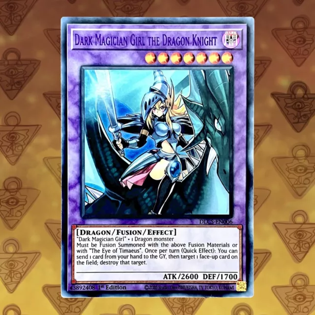 Dark Magician Girl The Dragon Knight DLCS-EN006 Dragons Of Legend 1st Edition LP