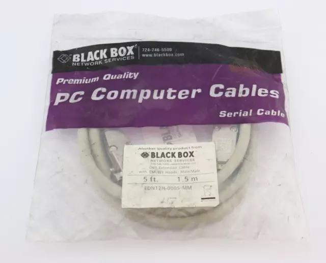 Black Box Corp. EDN12H-0005-MM, DB9 Extension Cable, Male to Male - 5 ft.