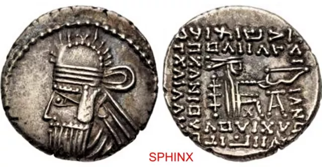 300CCH22P) KINGS of PARTHIA. Vologases IV. Circa AD 147-191. AR Drachm PEDIGREED